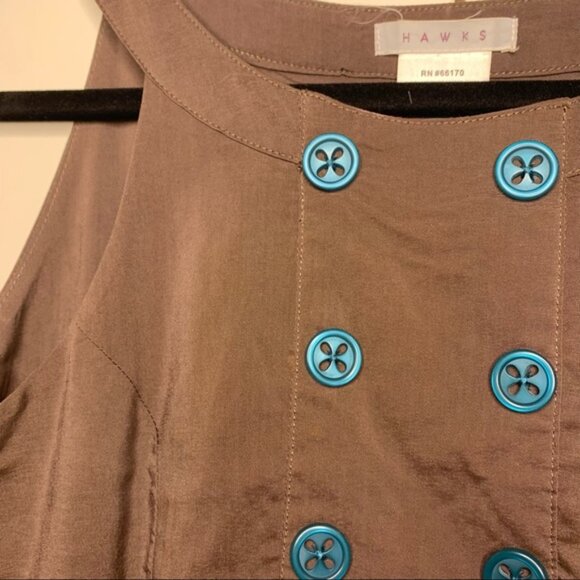 Hawks Buttoned Rayon Blend Tank Dress - Picture 4 of 13